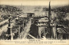 VINTAGE POSTCARD Militaria Rheims Transept of the Cathedral and Vault of L Archbishop s palace