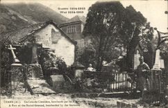 VINTAGE POSTCARD Militaria Thann a Corner of the Cemetery Bombards By German