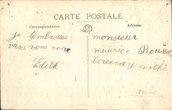 VINTAGE POSTCARD Militaria Summons Py the New Post office on the Place of the Town hall