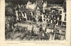 VINTAGE POSTCARD Militaria Ruins of Termonde