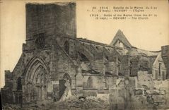 VINTAGE POSTCARD Militaria Revigny L Church