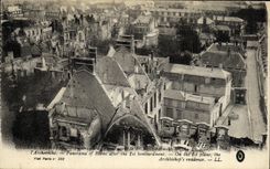 VINTAGE POSTCARD Militaria Rheims Bombardments Archbishop s palace
