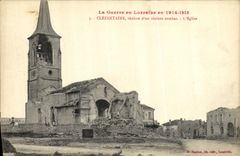 VINTAGE POSTCARD Militaria Clezentaine Theater D a Violent one fights L Church