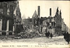 VINTAGE POSTCARD Militaria Ruines D Ypres Goes Low and Museum
