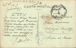 VINTAGE POSTCARD Militaria War Interior of L Church at the bottom the Road of Dixmunde