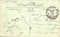 VINTAGE POSTCARD Militaria Reningue L church after el bombardment