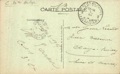 VINTAGE POSTCARD Militaria the Great War Interior Belgian Face of L Church of Reninghe