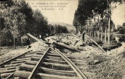 VINTAGE POSTCARD Militaria the Great Destruction D a Railway on North close to Pecquigny