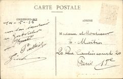 VINTAGE POSTCARD Militaria the War in Lorraine Gerbeviller Bombards by the Germans