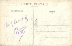 VINTAGE POSTCARD Militaria the War in Lorraine Baccarat Bombards by the Germans L Church