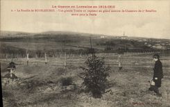 VINTAGE POSTCARD Militaria the War in Lorraine the Battle of Rozelieures Large Falls or rest a great number of hunters