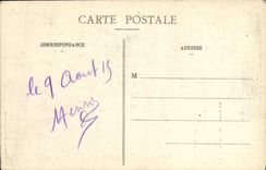 POSTAL Militaria de la VENDIMIA la guerra en el teatro de Lorena Doncieres del un interior violento del combate de L iglesia tomado del estribillo