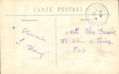 La POSTAL Militaria Guerre de la VENDIMIA de Bataille 1914 del Marne Joches el 13km de Fere Champenoise agrupa brulees de las granjas