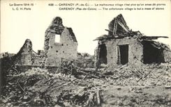 CPA Militaria Carency Le Maiheureux village n est plus qu un amas de pierres