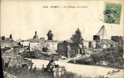 VINTAGE POSTCARD Militaria Epehy the Village in ruins