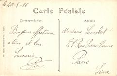 VINTAGE POSTCARD Militaria Ramscapelle the cemetery and L church after the bombardment by German