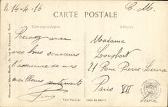 VINTAGE POSTCARD Militaria Ramscapelle Belgium Train station after the bombardment L sets fire to and L flood