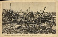 VINTAGE POSTCARD Militaria War Glanes the Marne what Becomes a farm