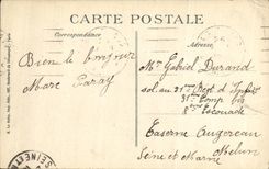 POSTAL Militaria Albert Somme de la VENDIMIA una esquina de la ciudad despues del paso del aleman