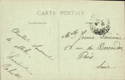 VINTAGE POSTCARD Militaria Meharicourt after Large the geurre L Church