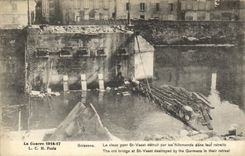 CPA Militaria Soissons Le Vieux pont St Vaast