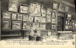 VINTAGE POSTCARD Militaria European War Rheims Gallery Henri Vasnier Street Chanzy New museum of Rheims Collection of tables