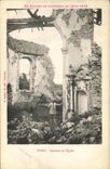 VINTAGE POSTCARD Militaria Bore holes Interior of L Church