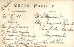 VINTAGE POSTCARD Militaria Frignicourt close Vitry Francois Route of Vitry has Moutierendier