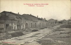 VINTAGE POSTCARD Militaria the War in Lorraine Blemerey Seen Interienre
