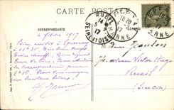 VINTAGE POSTCARD Militaria War Perthes the Champagne Hurlus L church