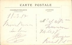 VINTAGE POSTCARD Militaria Tilloloy Interior of L Church