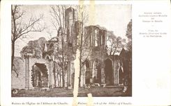 VINTAGE POSTCARD Militaria Ruins of L church of L abbey of Chaaalis