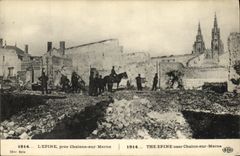 VINTAGE POSTCARD Militaria L Spine Close Trawl nets On the Marne