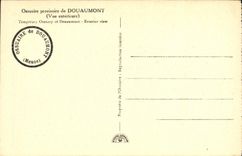 VINTAGE POSTCARD Militaria provisional Ossuary of Douaumont Seen external