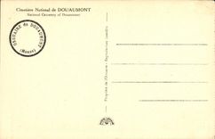 VINTAGE POSTCARD Militaria National Cemetery of Douaumont