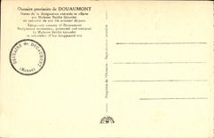 VINTAGE POSTCARD Militaria Cimetiere National of Douaumont Rules of Resignation