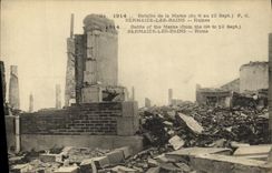 VINTAGE POSTCARD Militaria Sermaize Les Bains Ruins