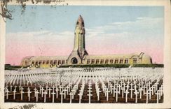 VINTAGE POSTCARD Militaria L Ossuary De Douaumont View