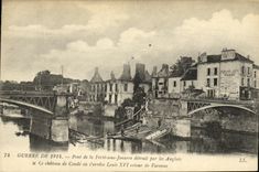 VINTAGE POSTCARD Militaria War De Soissons Bridge of Ferte under Jouarre destroyed by English
