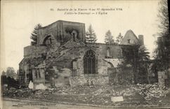 VINTAGE POSTCARD Militaria Battles of the Reiltz Marne Maurupt L church