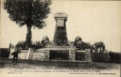 VINTAGE POSTCARD Militaria War the Monument raised with the glorious defenders of the battle of the Etrepilly Marne