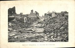 VINTAGE POSTCARD Militaria Rollot Summons the Street Of L Church