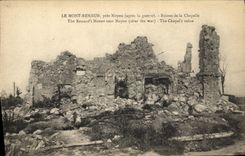 POSTAL Militaria de la VENDIMIA la Limite linea ruinas del cierre del montaje de Renaud de la camara acorazada