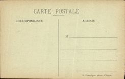 POSTAL Militaria de la VENDIMIA la Limite linea ruinas del cierre del montaje de Renaud de la camara acorazada