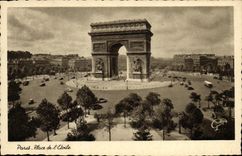 La POSTAL Paris de la VENDIMIA pone L Etoile