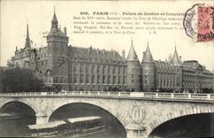 VINTAGE POSTCARD Paris Law courts and Caretaker s lodge