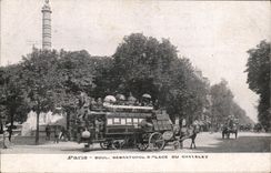 CPA Paris Boul Sebastopol et place du Chatelet 