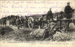 CPA L artillerie anglaise a la bataille de l Aisne Militaria 