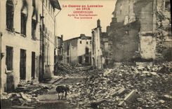 VINTAGE POSTCARD Gerbeviller After the Bombardment Seen interior Militaria