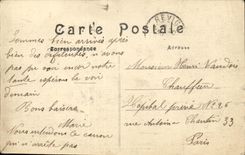 VINTAGE POSTCARD Militaria Town hall of Revigny Bombardment